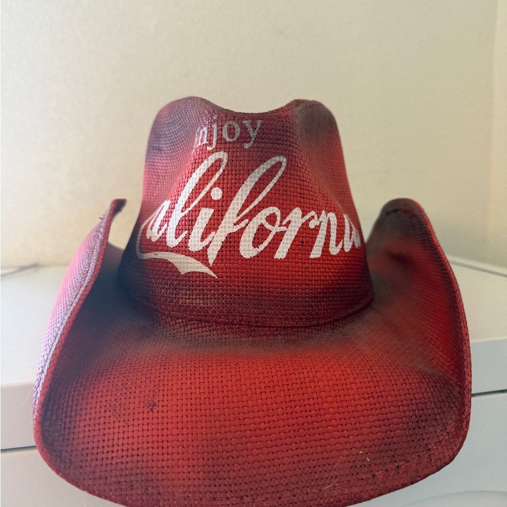 Peter Grimm Red 'California' Straw Cowboy Hat